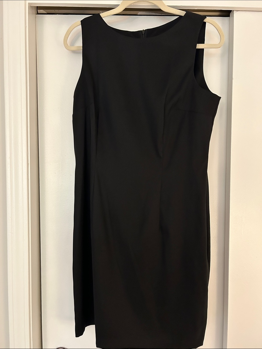 AB Studio Black Sleeveless Midi Sheath Dress
